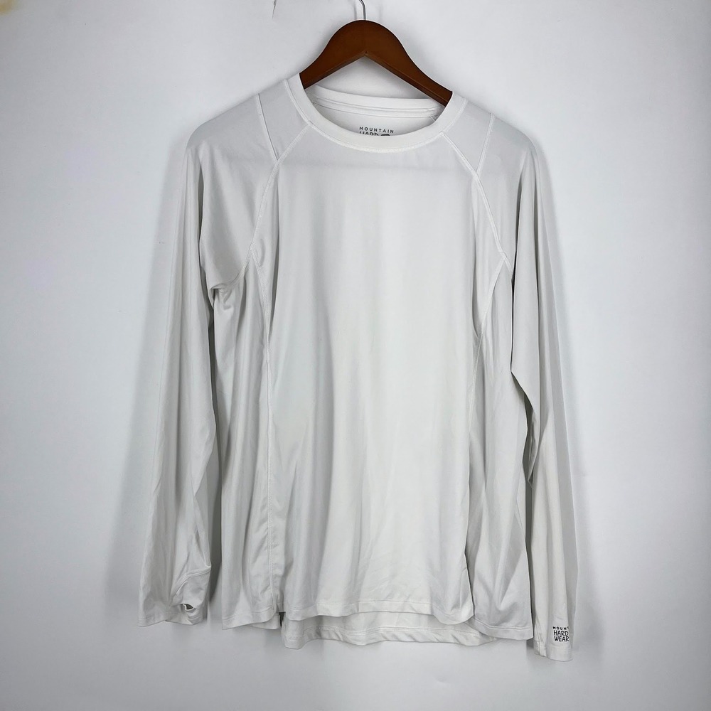 Mountain Hardwear Womens White Long Sleeve Performance Hiking Shirt Base Layer